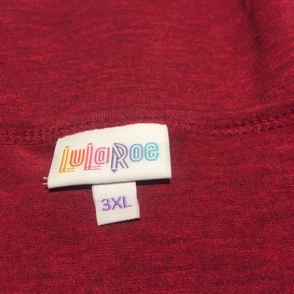 Plus size ~ Lularoe Red Gigi fitted top 💗 NWOT - Picture 5 of 8